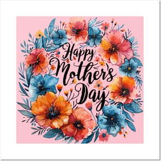 Happy Mothers Day (with Black Lettering) Posters and Art